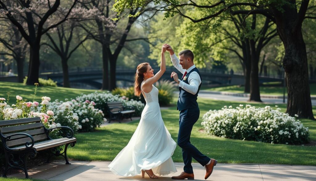 Central Park wedding dance photoshoot