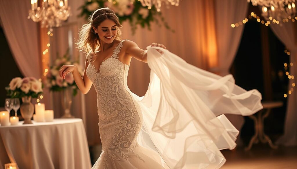 Dancing in a Fitted Wedding Dress