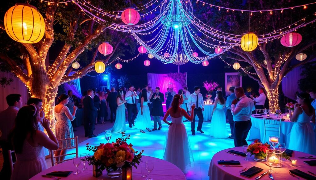 Silent Disco Wedding Lighting and Decor